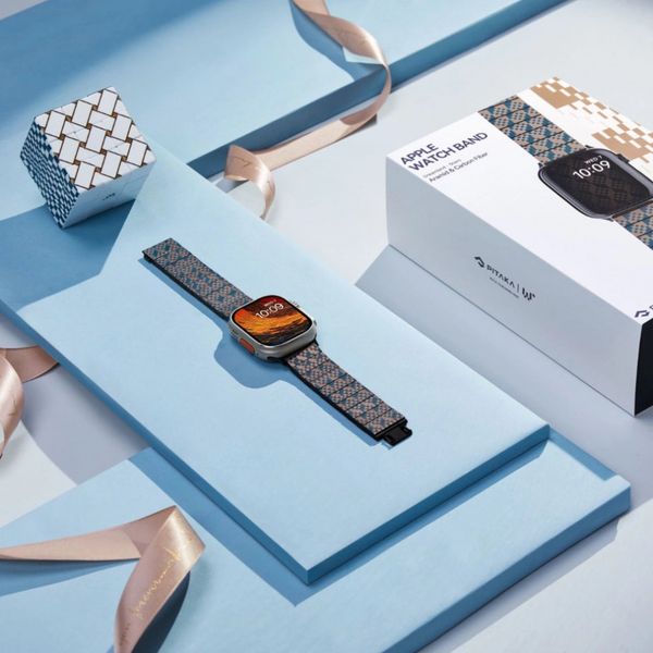 Браслет PITAKA Carbon Fiber Watch Band для Apple Watch Лестница | Stairs