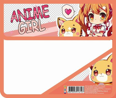 Папка д/тетрадей А5 пластик, на липучке, клапан + уголок "Anime girl 2024" (Пчелка)