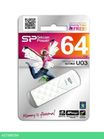 USB Flash-накопитель Silicon-Power Ultima U03 64GB White (SP064GBUF2U03V1W)