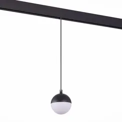 ST358.443.07 Магнитный трековый светильник подвесной Черный LED 1*7W 4000K 520Lm Ra>80 120° IP20 D90 СКАЙЛАЙН 48V