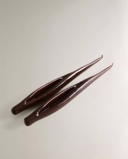 ZARA HOME НАБОР ДЕКОРАТИВНЫХ СВЕЧЕЙ В ФОРМЕ ЛИЛИИ ( 2 ШТ.), КОРИЧНЕВЫЙ