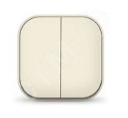 Выключатель двухклавишный серия "IONICH", о/у, 10А, 220В, "слоновая кость" (ivory) (еврослот) (HU192