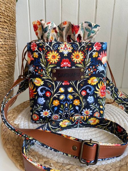 СЛАВЯНСКИЕ ЦВЕТЫ НА ЧЕРНОМ, 100% хлопок 3