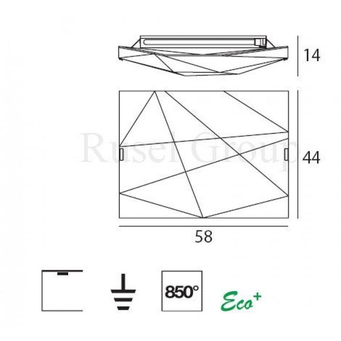 Потолочный светильник Linea Light Face 7477