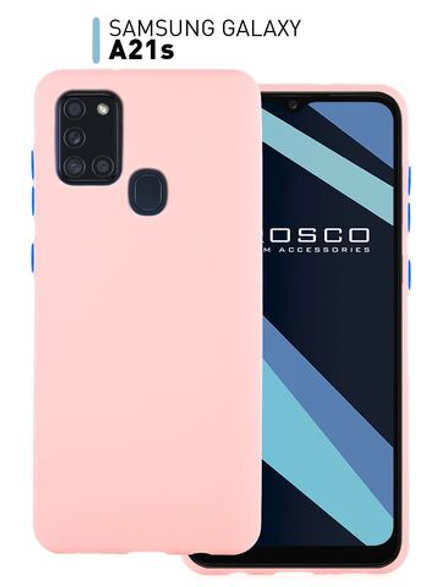 Чехол ROSCO для Samsung Galaxy A21s оптом (арт. SS-A21S-FRESH-PINK-BLUE)