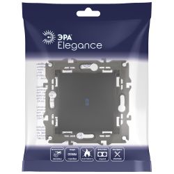 Выключатель ЭРА Elegance 14-1102-05 с подсветкой 10АХ-250В IP20 антрацит | Эра Elegance