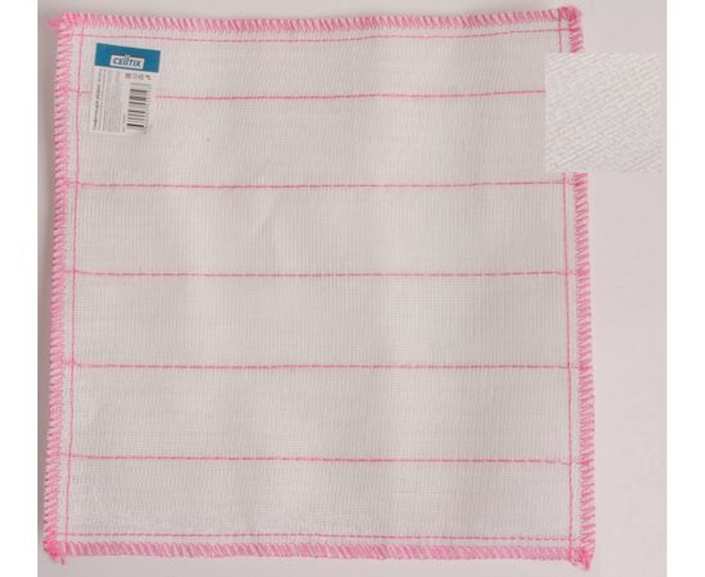 CELLTIX Салфетка для уборки 30х30см ЖЕСТКАЯ, универсальная, бамбуковое волокно, 5 слоев