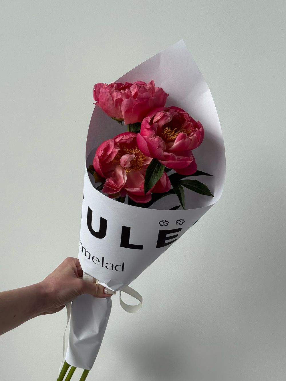 Кулек из пионов