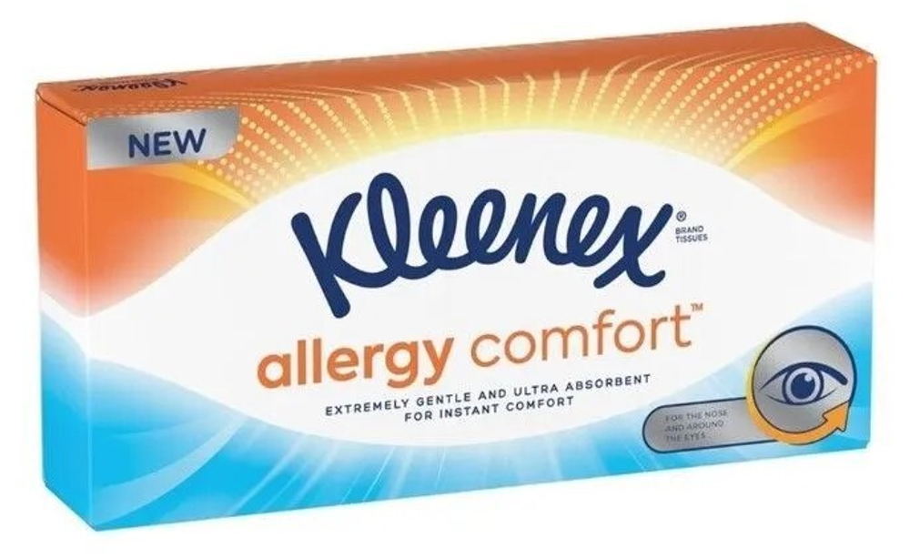 Kleenex Салфетки в коробках Аллерджи Комфорт, 56 шт. Клинекс