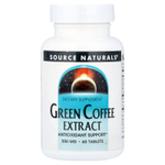 Source Naturals, экстракт зеленого кофе, 500 мг, 60 таблеток