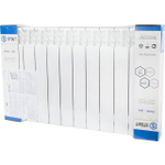 Радиатор биметаллический STOUT Space 500 - 12 секций (подключение боковое, цвет белый)