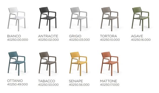 Стул пластиковый Trill Armchair Nardi цвет горчичный