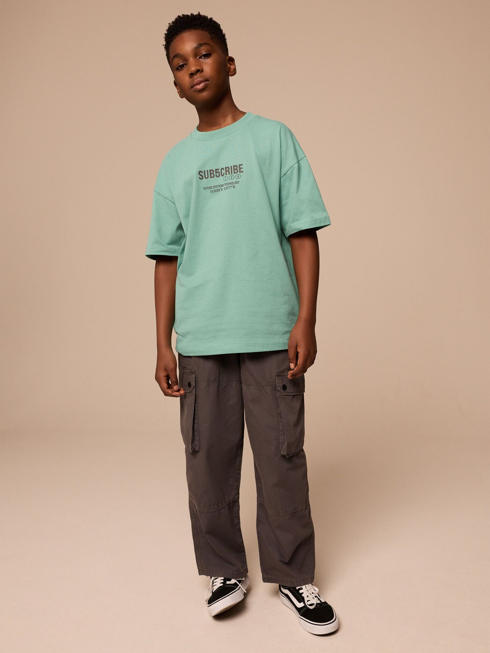 Брюки карго для мальчика Next E86-170, Темно-серый