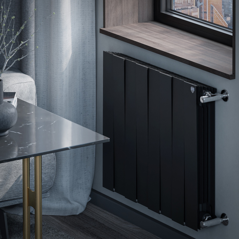 Радиатор биметаллический Royal Thermo PianoForte 500 Noir Sable 8 секций