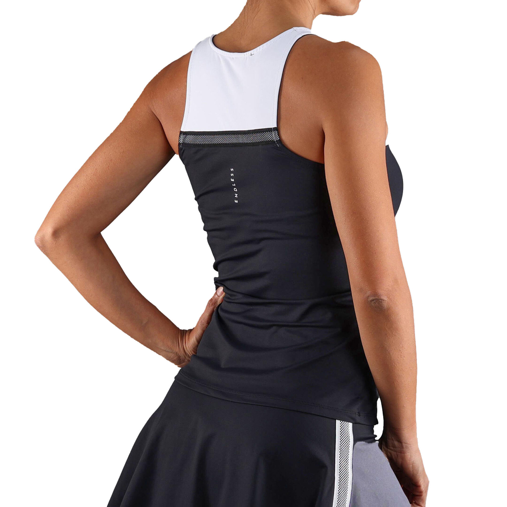 Женская теннисная майка Endless Lux Ribbon Tank Top Women - Black, White