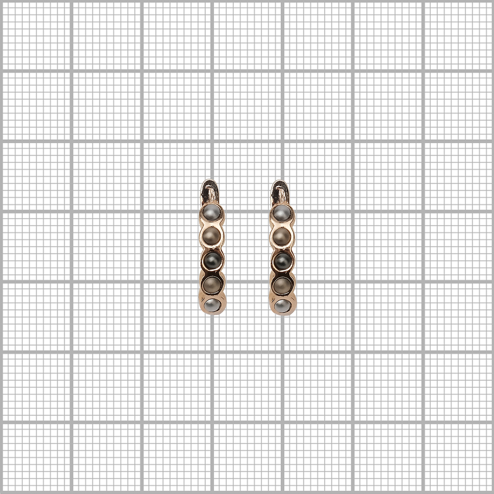 "Гландис" серьги в золотом покрытии из коллекции "Франциска" от Jenavi с английским замком