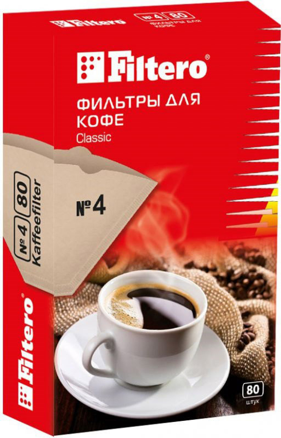Фильтры для кофе Filtero №4/80, коричневые
