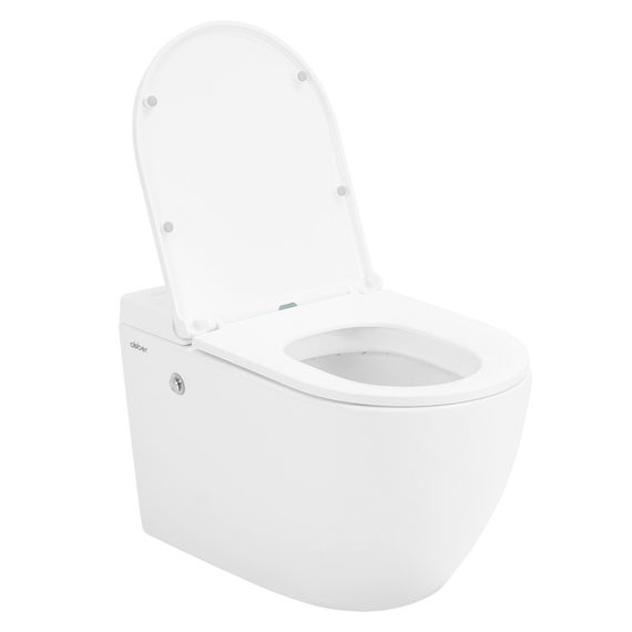 Комплект ABBER подвесной унитаз Bequem AC1108P белый с импульсным смывом с инсталляцией AC0101P