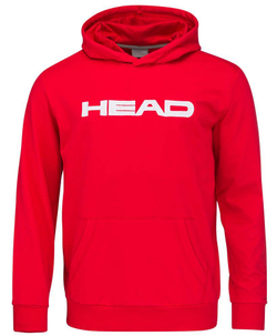 Детская теннисная толстовка Head Club Byron Hoodie JR - red