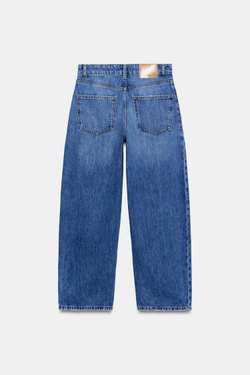 ZARA ДЖИНСЫ Z1975 BARREL, ВЫЦВЕТШИЙ СИНИЙ