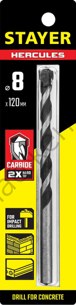 STAYER HERCULES 8 x 120 мм сверло по бетону PROFESSIONAL
