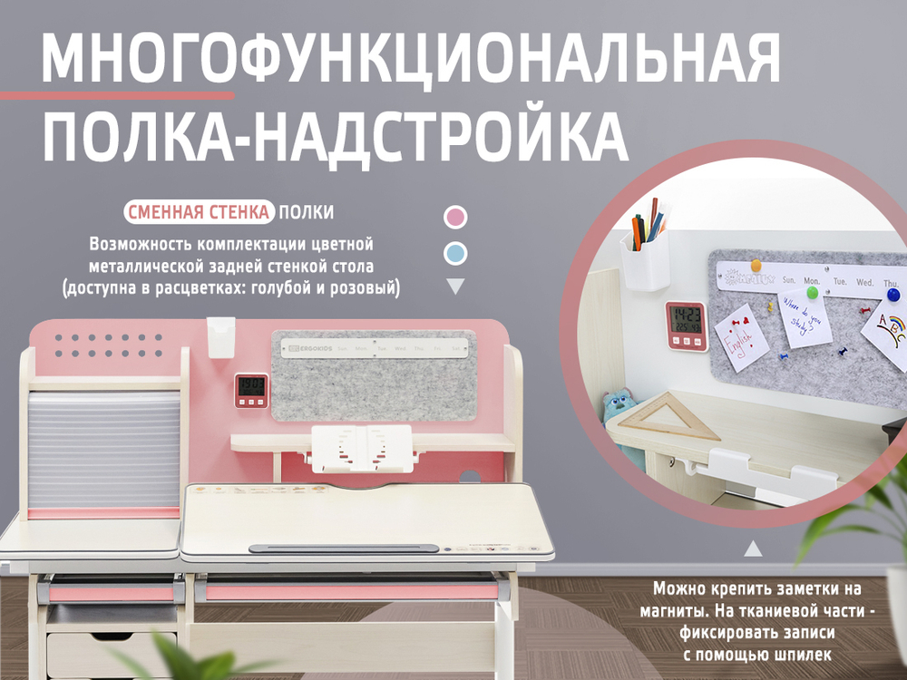 Стол письменный для школьника Ergokids Winnipeg Multicolor BD-630 MAX