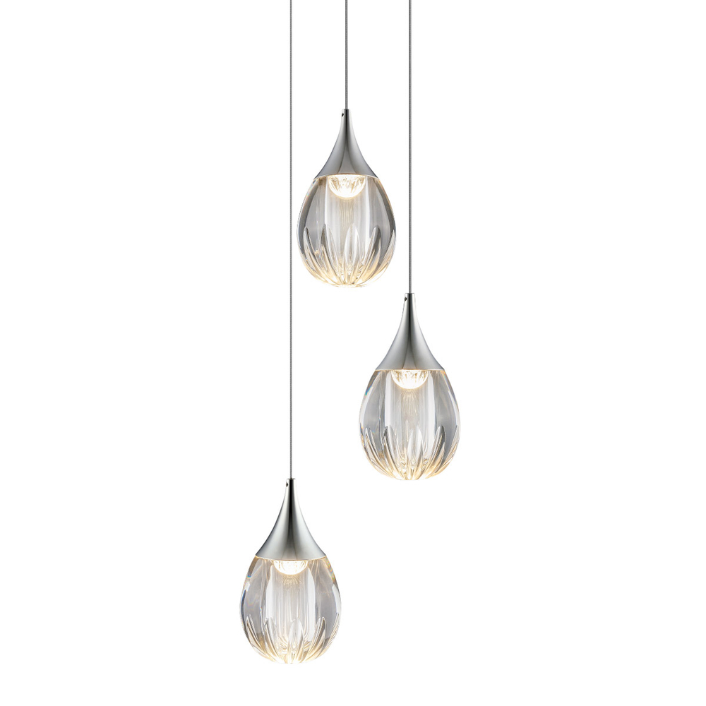 Подвесной светильник MD24001004-3A chrome/clear