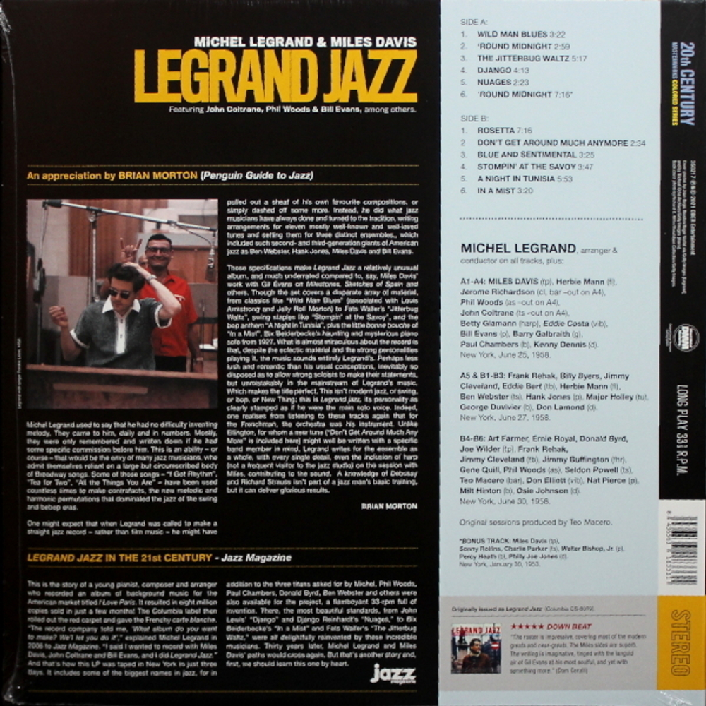 Michel Legrand & Miles Davis / Legrand Jazz (Coloured Vinyl)(LP)