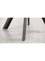 Стол кухонный Черный муар мрамор 100(135)х90х76 см