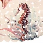 Коврик в ванну 69х35"Морские жители»