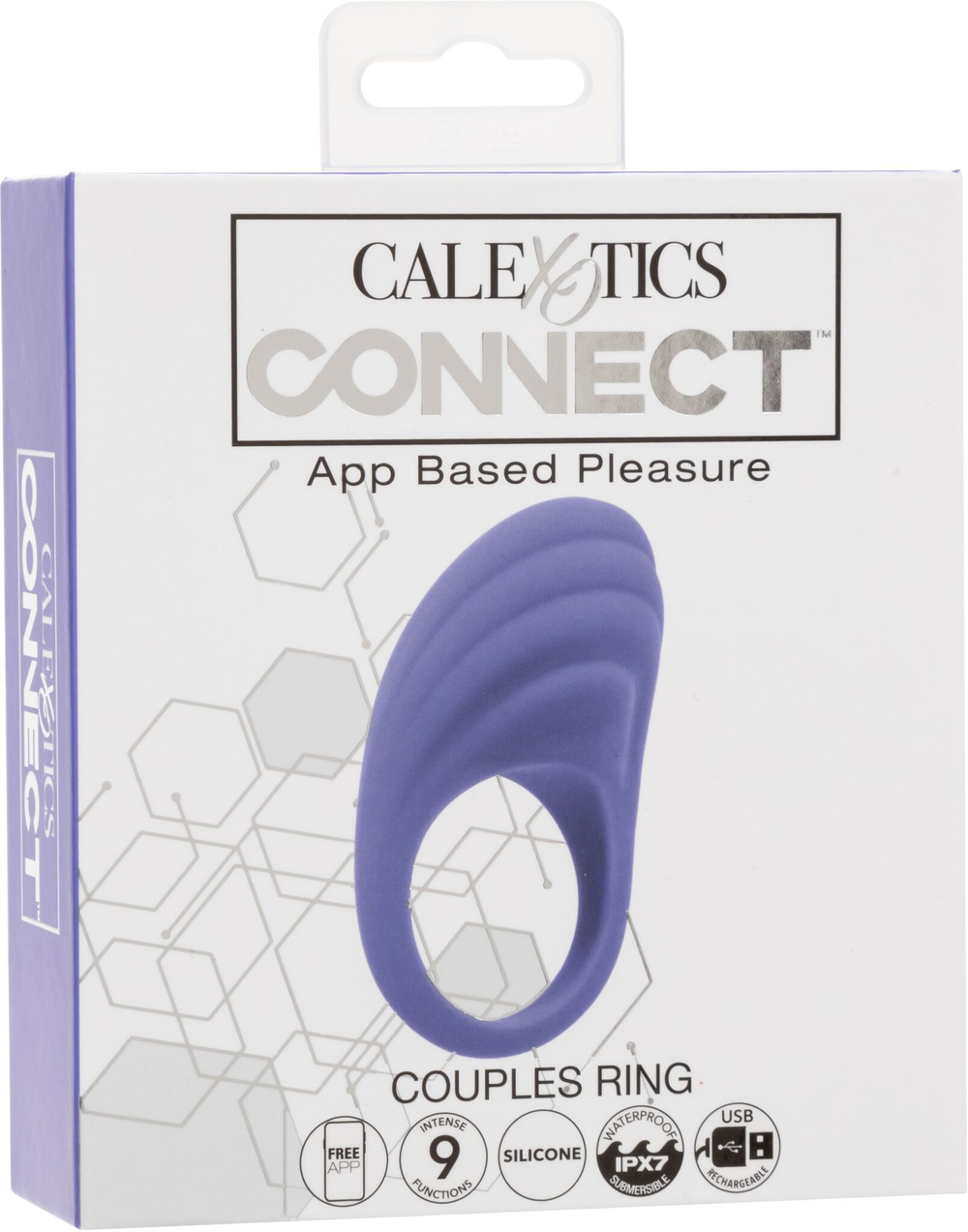 Фиолетовое эрекционное виброкольцо Couples Ring с управлением через приложение