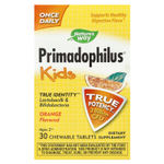 Nature's Way, Primadophilus, пробиотики для детей от 2 лет, со вкусом апельсина, 3 млрд КОЕ, 30 жевательных таблеток