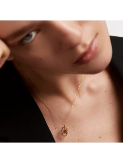 Колье Буква U серебро 925 пробы покрытое золотом