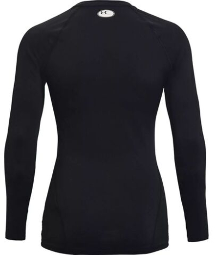 Женская теннисная футболка   Under Armour HeatGear Authentics Comp Long Sleeve - black/white