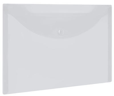 Папка-конверт с кнопкой А5 малый формат "Universal" прозрачная, 0,15мм/ (BRAUBERG)