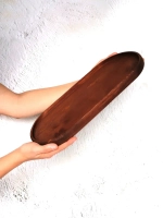 Поднос деревянный овальный