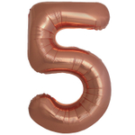 Шар фольгированный Цифра 5 101 см (Бронзовый)