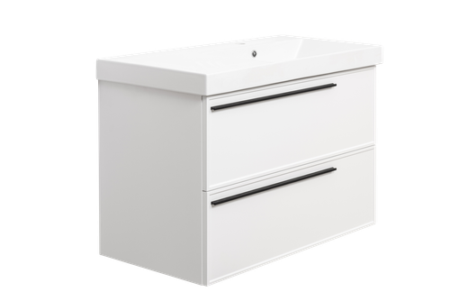 Тумба с раковиной La Fenice Elba Bianca Twin 90 см FNC-01-ELB-B-90-2 правая, белая матовая