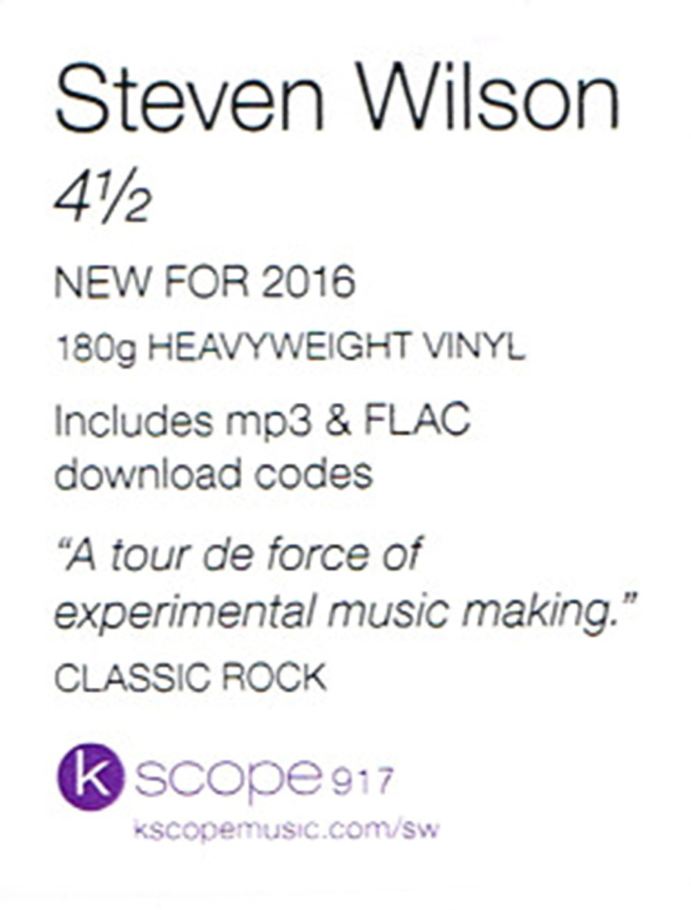 Steven Wilson / 4 1/2 (LP)