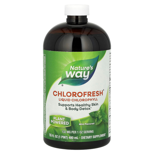 Nature's Way, Chlorofresh, жидкий хлорофилл, мята, 480 мл (16 жидк. унций)