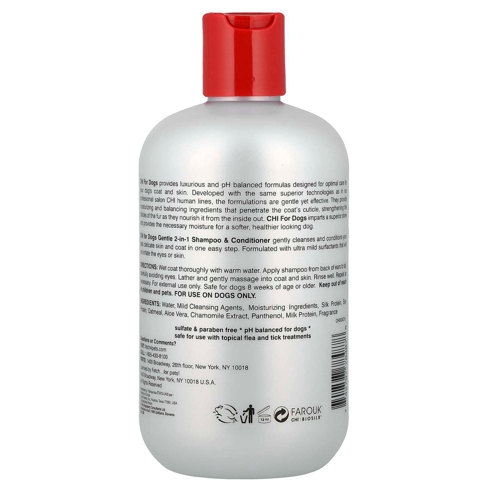 CHI for Dogs, 2 в 1, шампунь и кондиционер, для собак, 473 мл (16 жидк. унций)