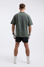 Футболка BOXRAW Lineal Oversized зеленая