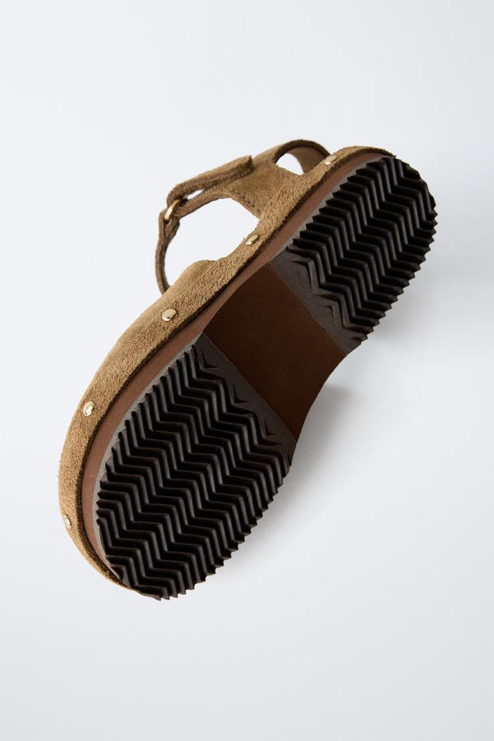 ZARA КОЖАНЫЕ САБО, КОРИЧНЕВЫЙ