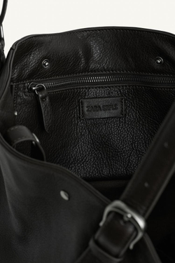 ZARA БОЛЬШАЯ КОЖАНАЯ СУМКА, КОРИЧНЕВЫЙ