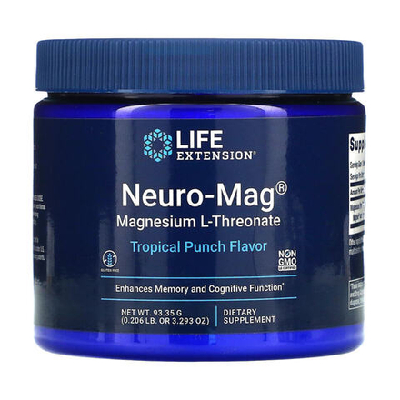 Life Extension, Neuro-Mag, магний L-треонат, вкус тропического пунша, 93,35 г (3,293 унции)