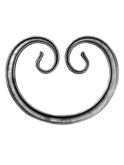 Кованый элемент вензель С (112х85х1,2) мм, р-р материала Т10*10, вес 0,12 кг.