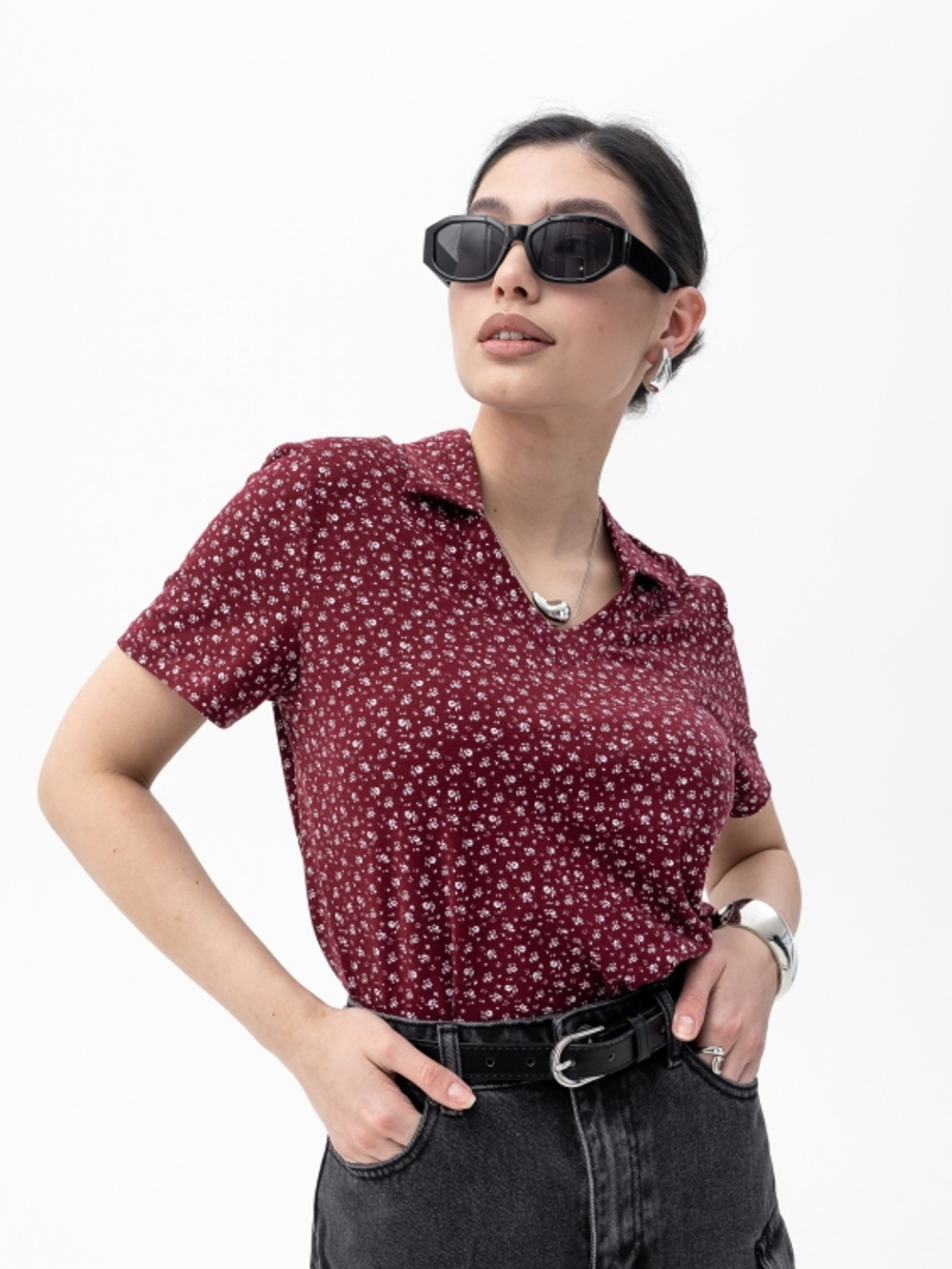 Футболка жен.арт.171-6,бордовая