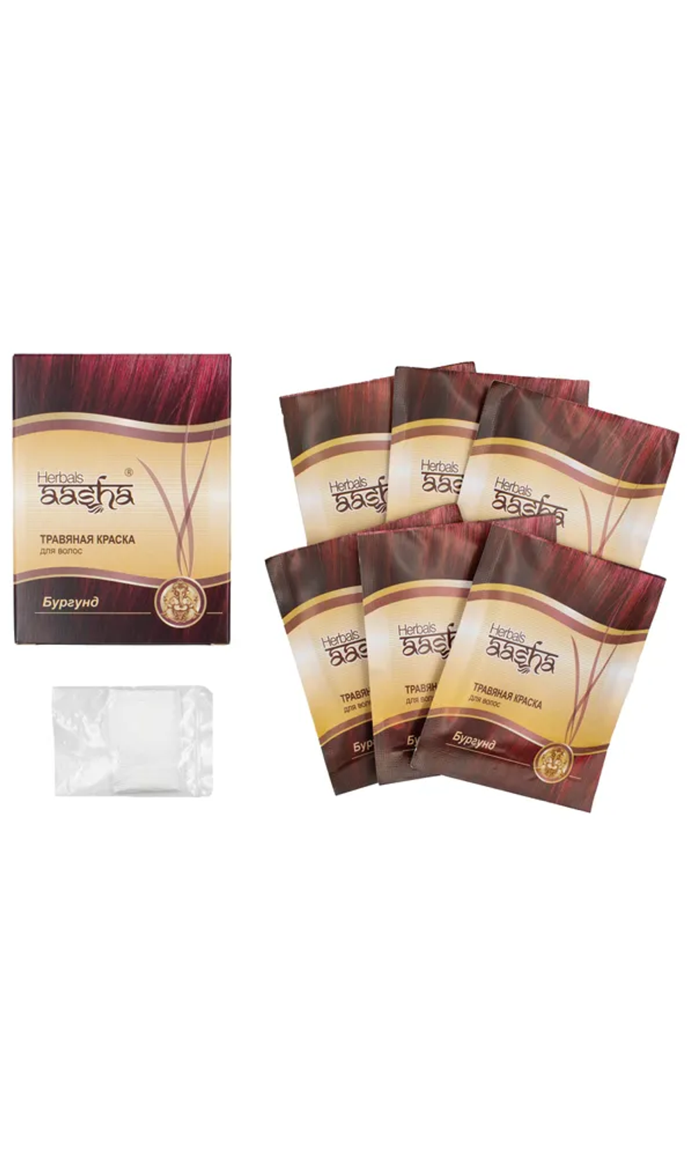 Травяная краска на основе хны бургунд Aasha Herbals