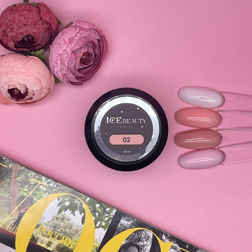 IceBeauty Fast gel 02 Cover beige, 15 мл