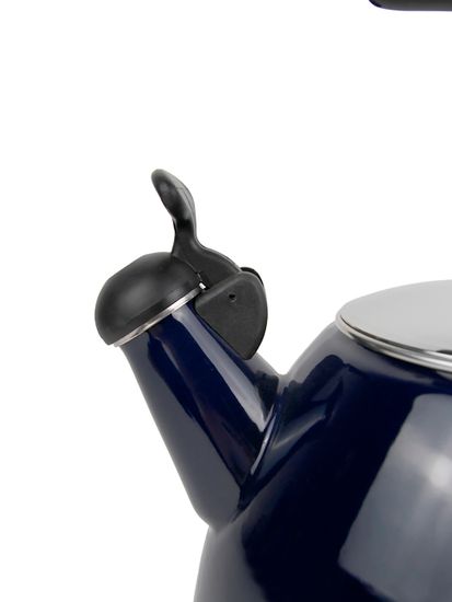 Чайник 2,5 л. эмалированный со свистком Kamille KM 1040D с черной бакелитовой ручкой